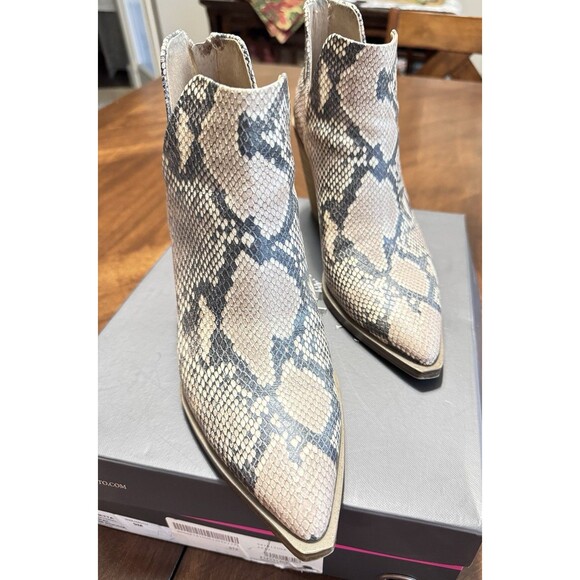Vince Camuto Snake Print Ankle Boots - Picture 3 of 8